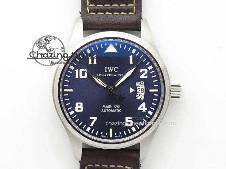 MIROTIME 0517 Portofino Automatic SS TWF 1:1 Best Edition Silver Dial Gold Markers on Brown Leather Strap A Bright 7203